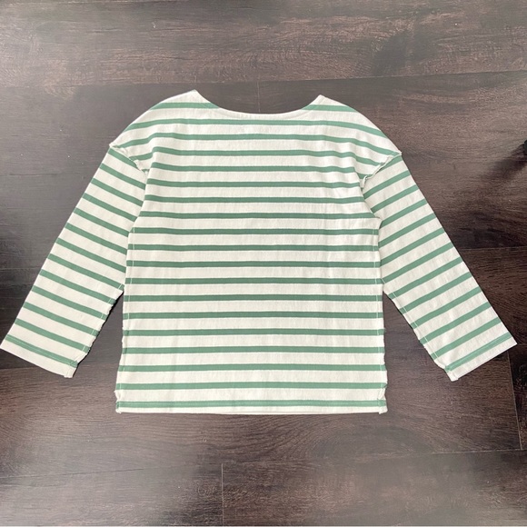 Madewell Luxe Long-Sleeve Tee in Falon Stripe Oversize Sweater - Size XS - Picture 6 of 13
